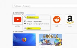 Визуальные закладки для Firefox, Chrome и Opera